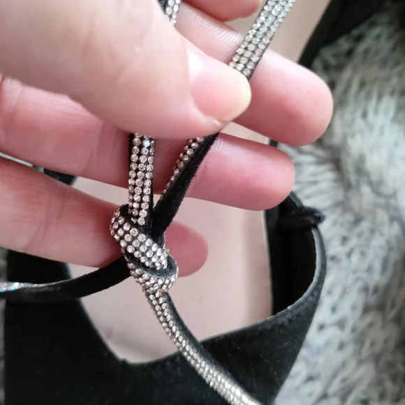 Embellished Faux Suede Pumps - Picture 3 of 16